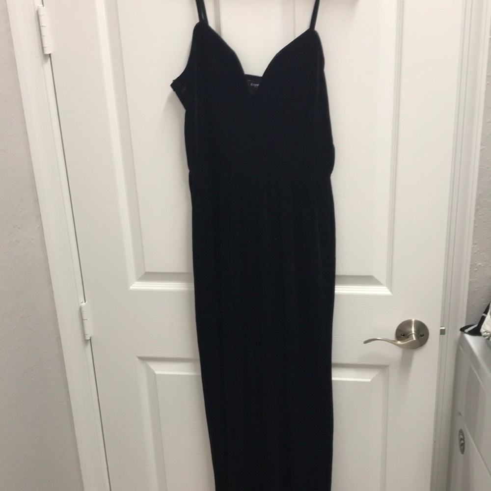 Velour Black Jumpsuit